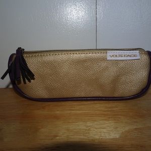 Volte Face Leather Eyeglass Zipper Case